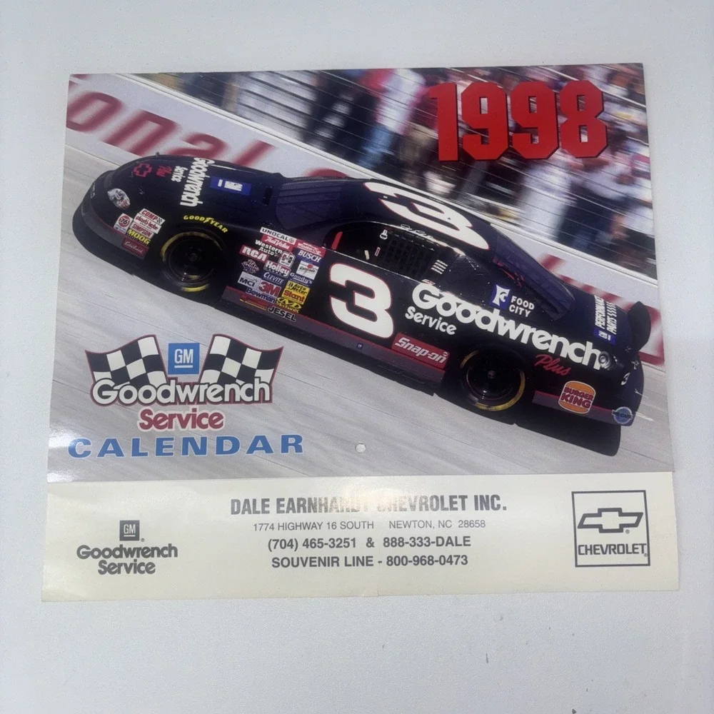 GM Goodwrench Service 1998 Calendar Doble's GM Parts Depot Chevrolet